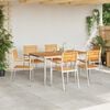 vidaXL Garten-Ess-Set 7 pcs Braun Massives Teakholz