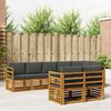 vidaXL Sofagarnituren 8 pcs Natur und Anthrazit Massivholz Akazie