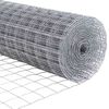 vidaXL Zaun mit Pfosten Silber 1 x 25 m Stahl