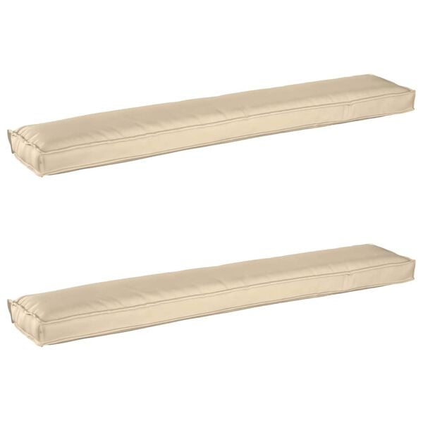 vidaXL Pallet Kissen Set 2 pcs Beige 200 x 40 x 8 cm Oxford Stoff