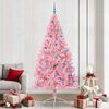 vidaXL K&uuml;nstlicher vorbeleuchteter Weihnachtsbaum Rosa 240 cm PVC