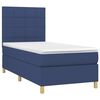 vidaXL Boxspringbett mit Matratze & LED Blau 90x190 cm Stoff