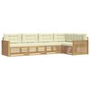 vidaXL Outdoor-Sofagarnitur 5 Stk. Wei&szlig; und Creme Polyester