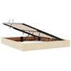 vidaXL Bett mit Stauraum und LED mit LED Creme 180 x 200 cm Polyester