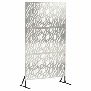 vidaXL Sichtschutz 100 x 50 x 180 cm Edelstahl Silber