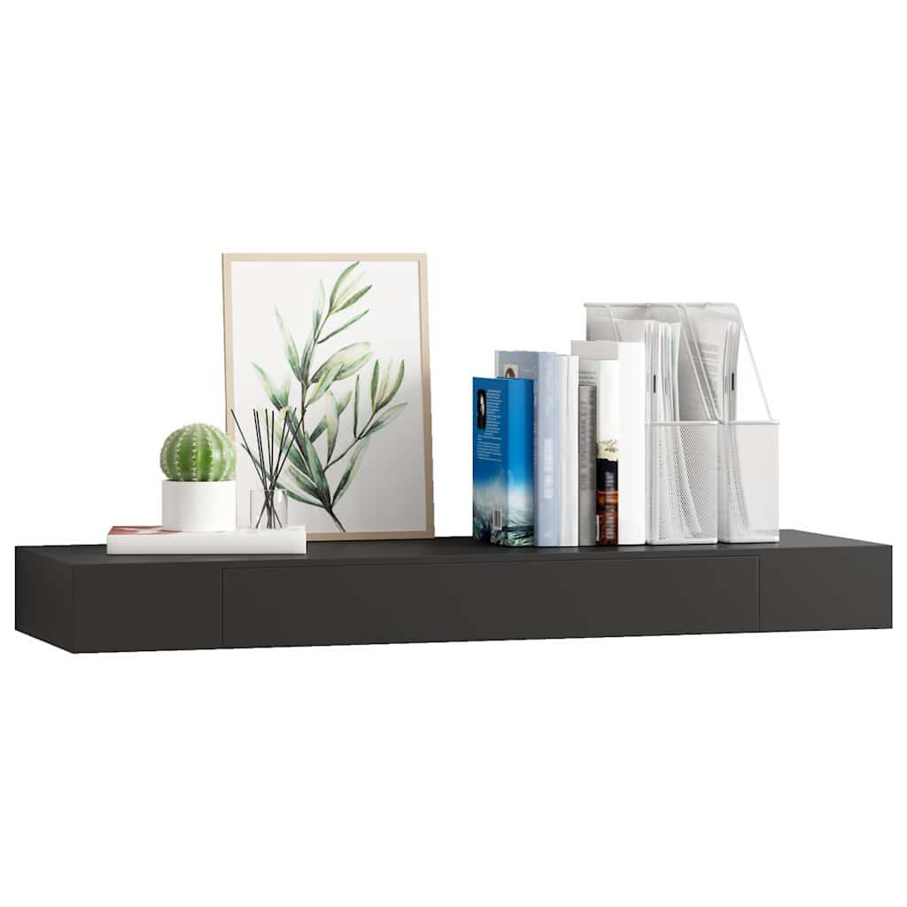 Schweberegale Für Schuhe – 2 Stück, Schwarz, Edelstahl – Wandmontage Für Bad, Schlafzimmer, Flur & Mehr