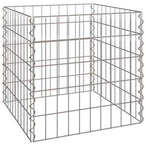 vidaXL Quadratischer Komposter 50 x 50 x 50 cm Eisen