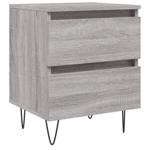 vidaXL Nachttisch Grau Sonoma 40x35x50 cm Holzwerkstoff