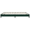 vidaXL Boxspringbett ohne Matratze Dunkelgr&uuml;n 180x210 cm Samt
