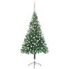 vidaXL K&uuml;nstlicher Weihnachtsbaum Beleuchtung Kugeln 150cm 380 Zweige