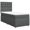 vidaXL Boxspringbett mit Matratze Dunkelgrau 80x200 cm Stoff