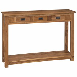 vidaXL Konsolentisch Natur 110 x 30 x 80 cm Massivholz Teak