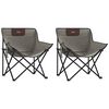 vidaXL Campingst&uuml;hle 2 Stk. mit Tasche Klappbar Grau