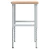 vidaXL Werkbank 100x60x(73-99,5) cm Massivholz Eiche Rechteckig