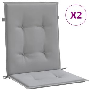 vidaXL Gartenstuhl-Kissen 2 stk. Grau 100 x 50 x 3 cm