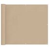 vidaXL Balkonsichtschutz Beige 100 x 700 cm Oxford-Stoff