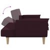 vidaXL Schlafsofa 2-Sitzer mit Hocker & 2 Kissen Lila Stoff