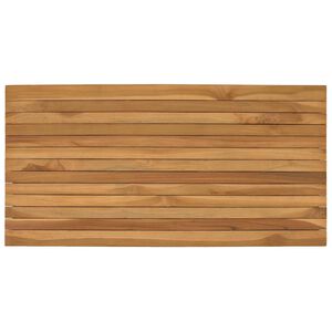 vidaXL Tischplatte 100 x 50 x 3,5 cm Rechtwinklig Massives Teakholz