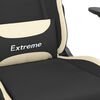 vidaXL Gaming-Stuhl Schwarz und Creme Stoff