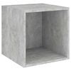 vidaXL Wandschrank Betongrau 37x37x37 cm Holzwerkstoff