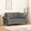 vidaXL 2-Sitzer-Sofa mit Kissen Dunkelgrau 120 cm Stoff