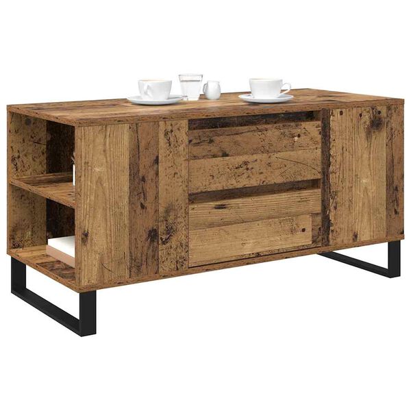 vidaXL Couchtisch Altholz 102 x 44,5 x 50 cm Holzwerkstoff