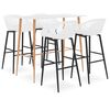vidaXL 5-tlg. Bar-Set Wei&szlig;