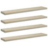 vidaXL Schweberegale 4 Stk. Eichen-Optik 120x23,5x3,8 cm MDF