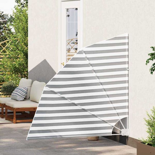 vidaXL Balkon Sichtschutz Anthrazit und Weiß 140 x 140 cm Polyester