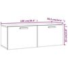 vidaXL Wandschrank Grau Sonoma 100x36,5x35 cm Holzwerkstoff