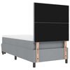 vidaXL Boxspringbett mit Matratze Hellgrau 90 x 190 cm Stoff