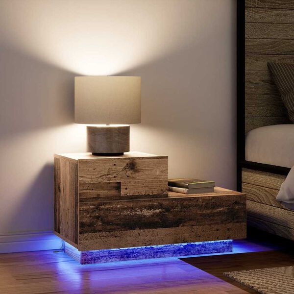 vidaXL Nachttisch Altholz 70 x 36 x 40,5 cm Holzwerkstoff