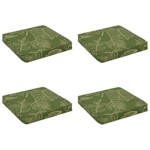 vidaXL 4-teilige Sitzkissen VUGHT 4 pcs 100 % Polyester Blattdesign