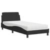 vidaXL Bett mit Matratze "Dover" Schwarz 80x200 cm Samt