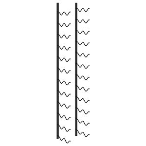 vidaXL Wand-Weinregal f&uuml;r 24 Flaschen Schwarz Eisen