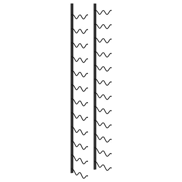vidaXL Wand-Weinregal f&uuml;r 24 Flaschen Schwarz Eisen