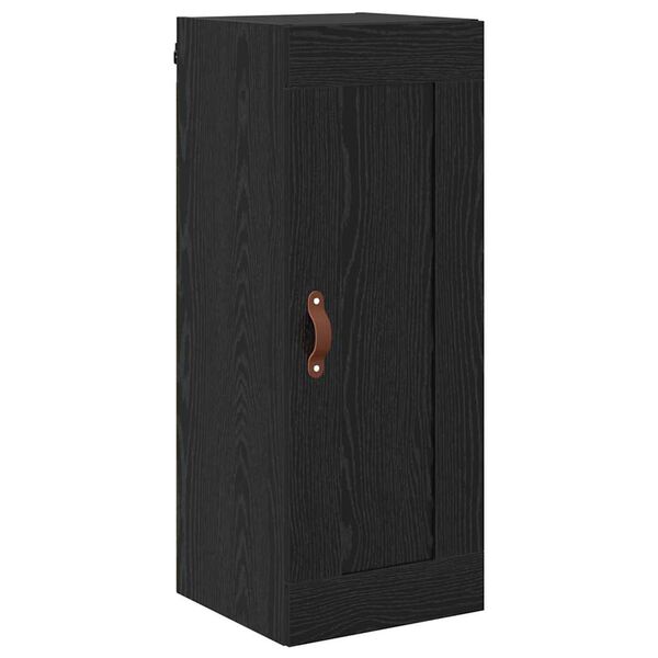 vidaXL Wandschrank Schwarz Eichen-Optik 34,5 x 34 x 90 cm