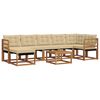 vidaXL Outdoor-Sofagarnitur mit Kissen 8 pcs Natur und Beige