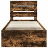 vidaXL Bettrahmen Ger&auml;ucherte Eiche 75 x 190 cm Massives Kiefernholz