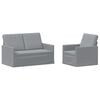 vidaXL Sofa-Set 2 pcs Hellgrau Stoff