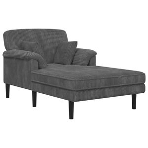 vidaXL Chaiselongue Hellgrau Cordstoff