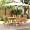 vidaXL Garten Essgruppe 7 pcs Braun Massivholz Teak