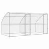 vidaXL Hundek&auml;fig 2 pcs Silber 4 x 2 x 2 m Verzinkter Stahl