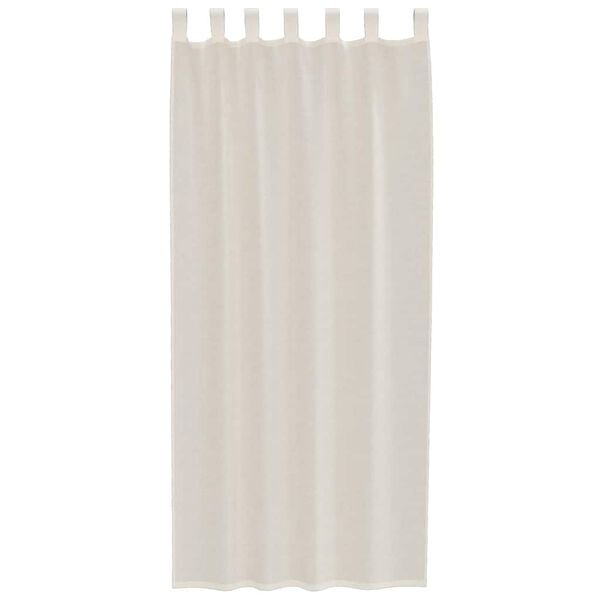 vidaXL Voile Vorh&auml;nge mit Lasche 2 Stk. Creme