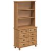 vidaXL Hutch ASKIM Honigwachs 91 x 40 x 184 cm Massives Kiefernholz
