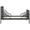 vidaXL Ausziehbett Schwarz Metall 80x130/200 cm