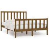 vidaXL Massivholzbett Honigbraun 135x190 cm