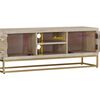 vidaXL TV-Schrank 110x30x40 cm Gebleichtes Massivholz Mango