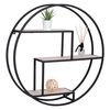 House Nordic Wandregal Isa Rund Schwarz und Natur