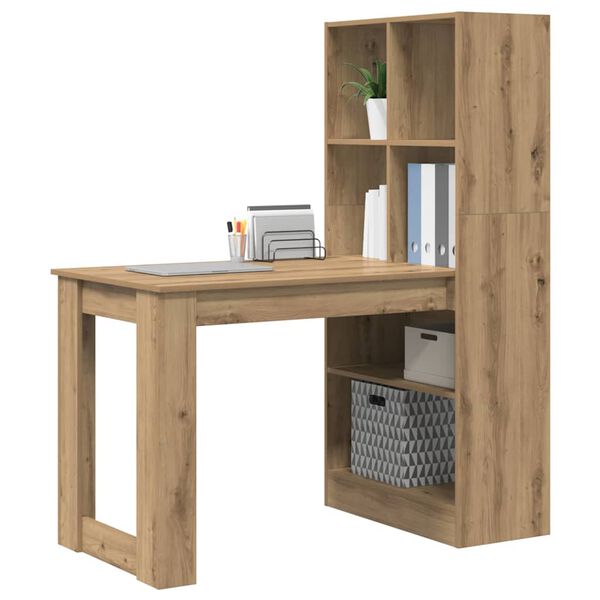 vidaXL Schreibtisch Artisan-Eiche 122 x 67 x 145 cm Holzwerkstoff